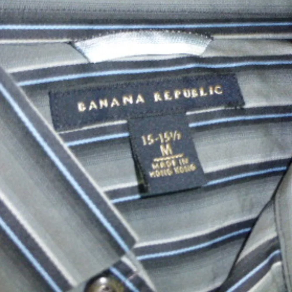 BANANA REPUBLIC Stripe french cuff cotton SHIRT M
